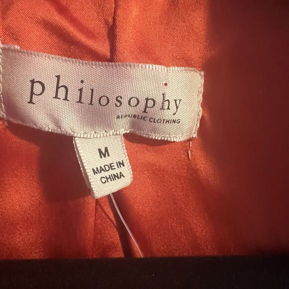 Philosophy Women’s Jacket Medium Faux Suede Cardigan - Picture 3 of 5